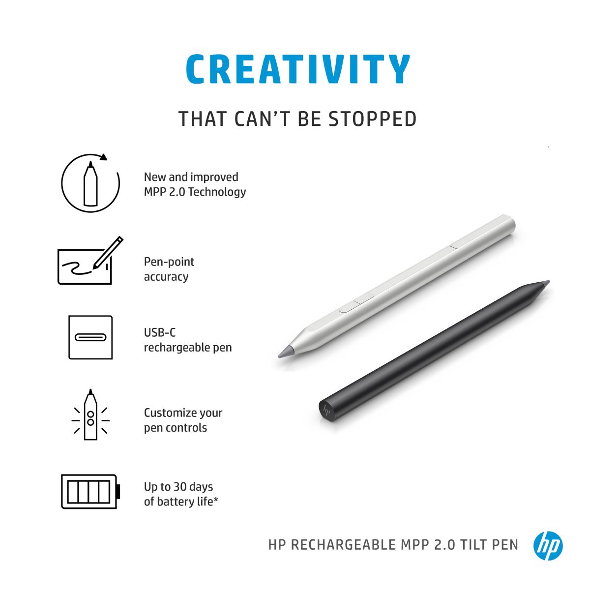Rechargeable MPP 2.0 Tilt Pen Silver