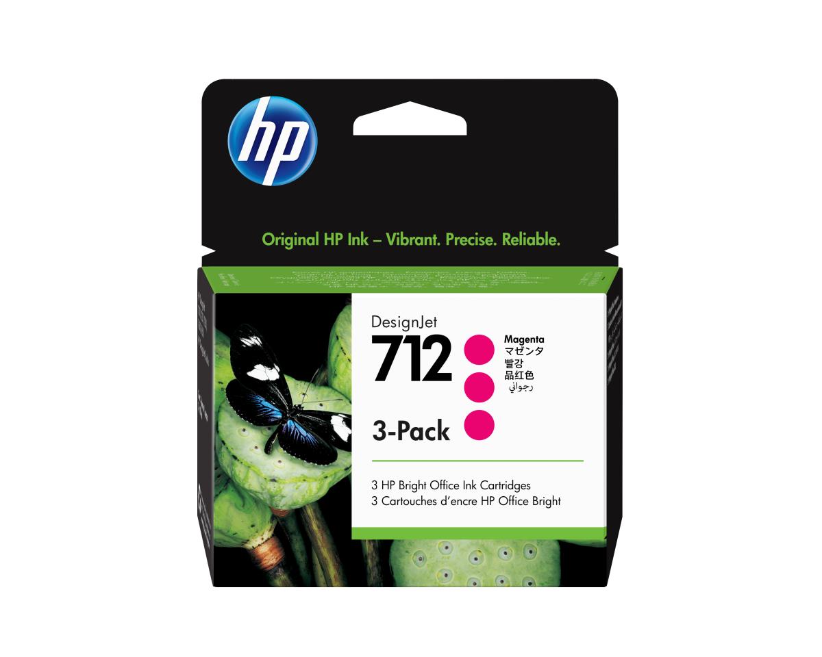 Ink Cartridge - No 712 - 29ml - Magenta - 3 Pack
