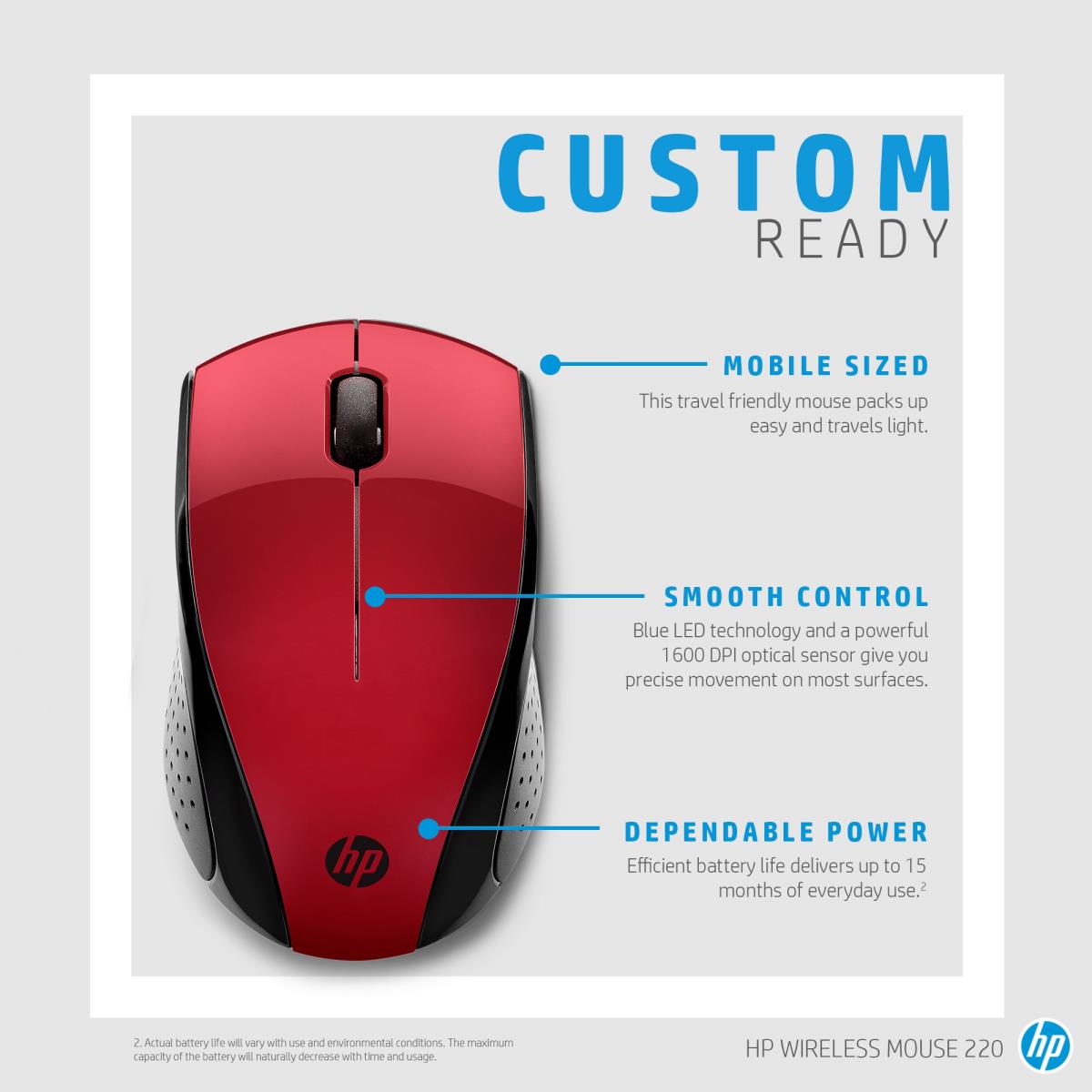 Wireless Mouse 220 Sunset Red