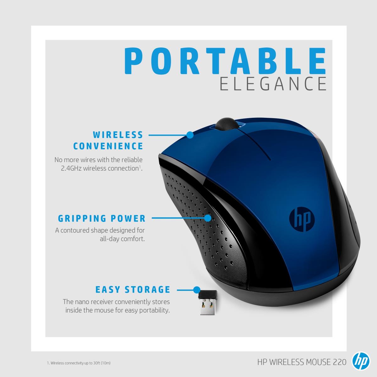 Wireless Mouse - 220 - Lumiere Blue