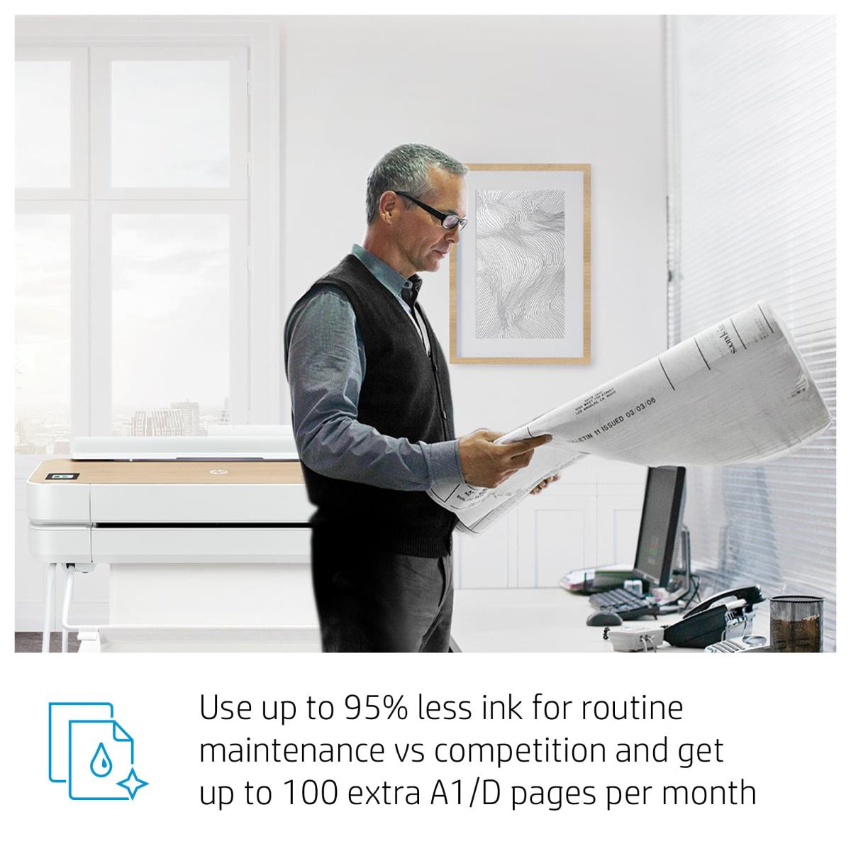 DesignJet Studio Wood - Color Printer - Inkjet - 36in - USB / Ethernet / Wi-Fi