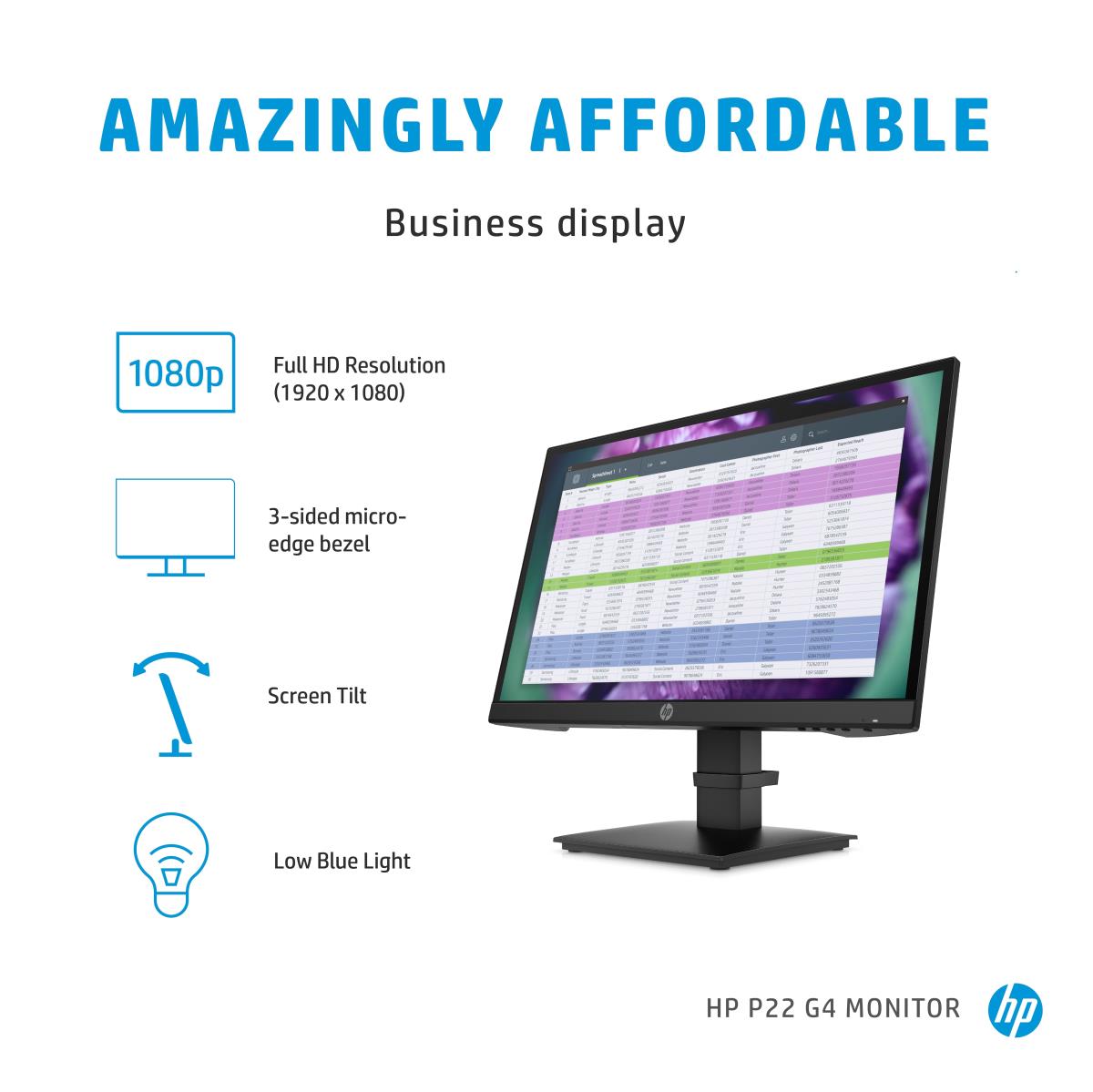 Desktop Monitor - P22 G4 - 22in - 1920x1080 (FHD) - IPS