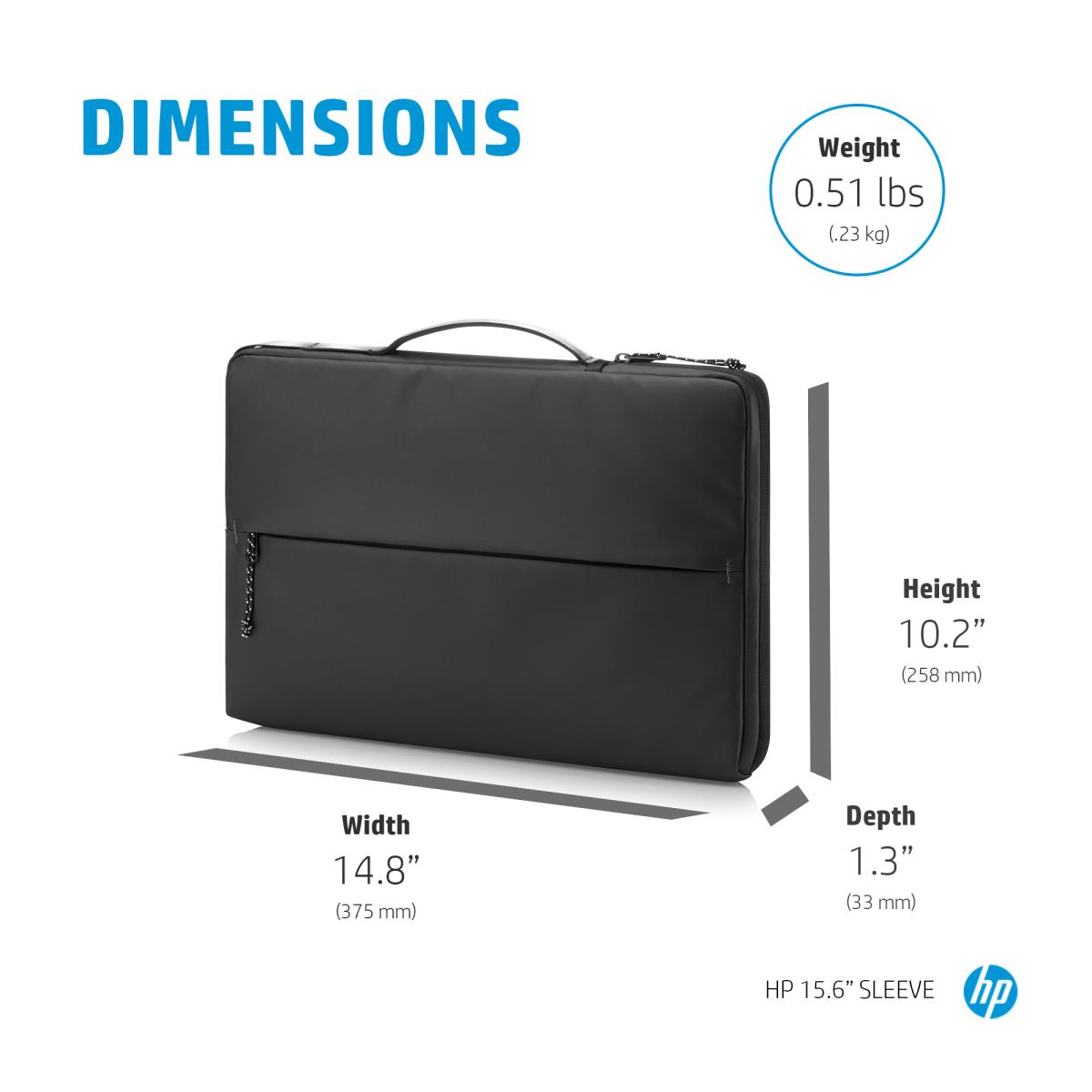 Notebook Sleeve - 15.6in - Black