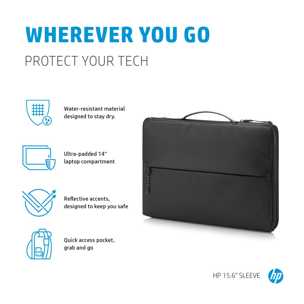 Notebook Sleeve - 15.6in - Black