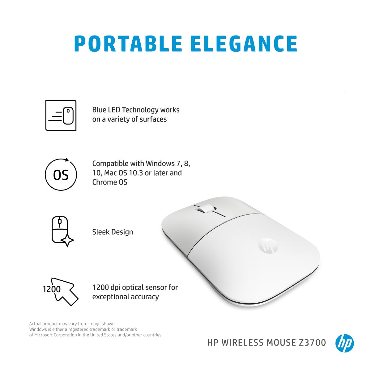 Wireless Mouse - Z3700 - Ceramic White