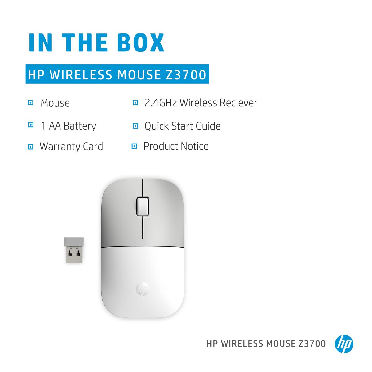 Wireless Mouse - Z3700 - Ceramic White