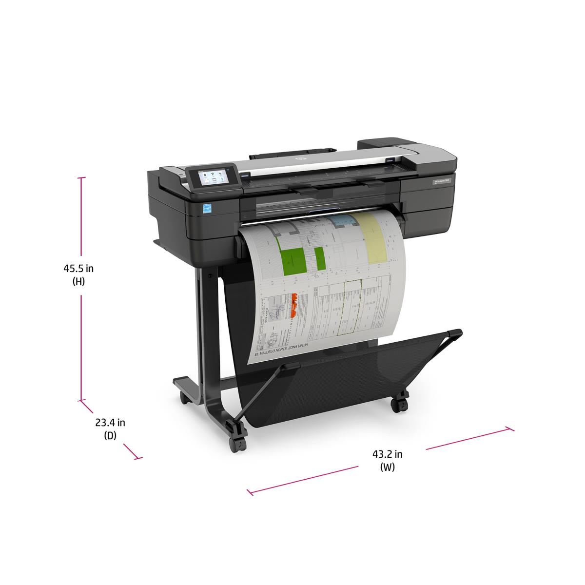 DesignJet T830 - Color Multifunction Printer - Inkjet - 24in - Ethernet / Wi-Fi