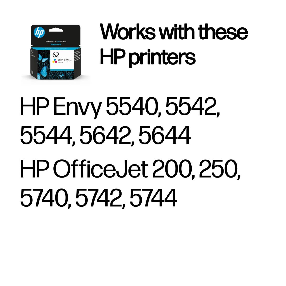 Ink Cartridge - No 62 - 165 Pages - Tri-color