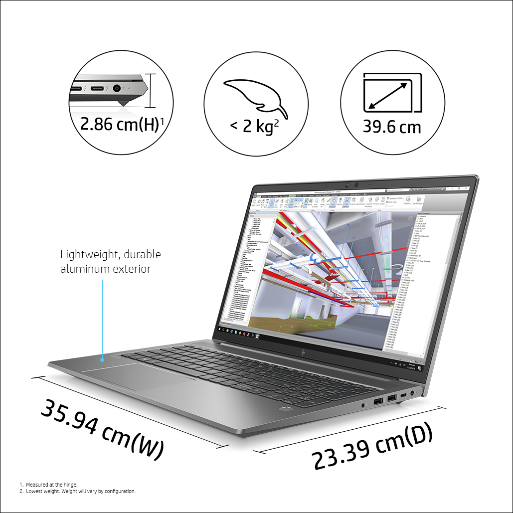 ZBook Power G7 - 15.6in - i5 10300H - 8GB RAM - 256GB SSD - Win10 Pro - Azerty Belgian