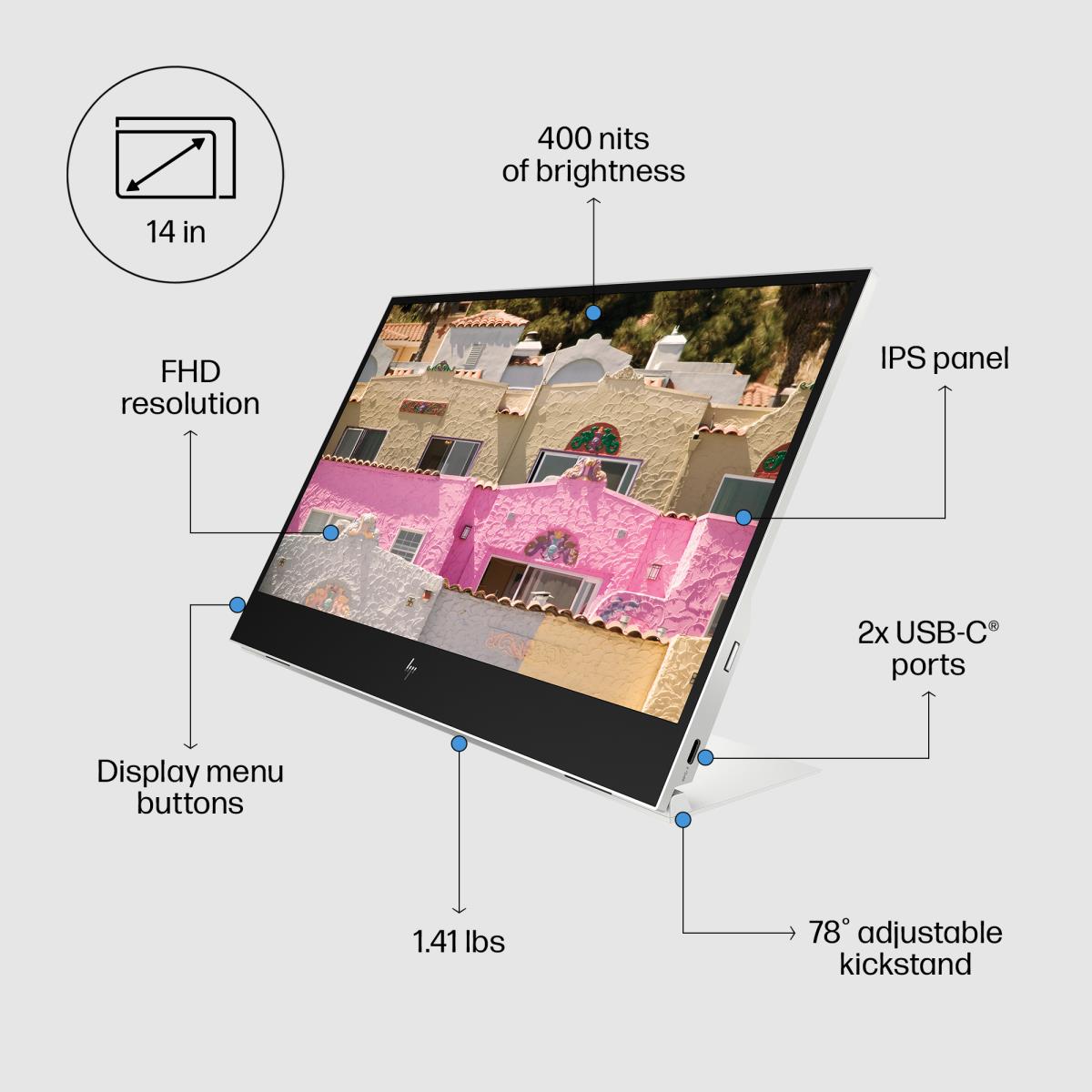 Portable Monitor - E14 G4 - 14in - 1920x1080 (FHD) - IPS
