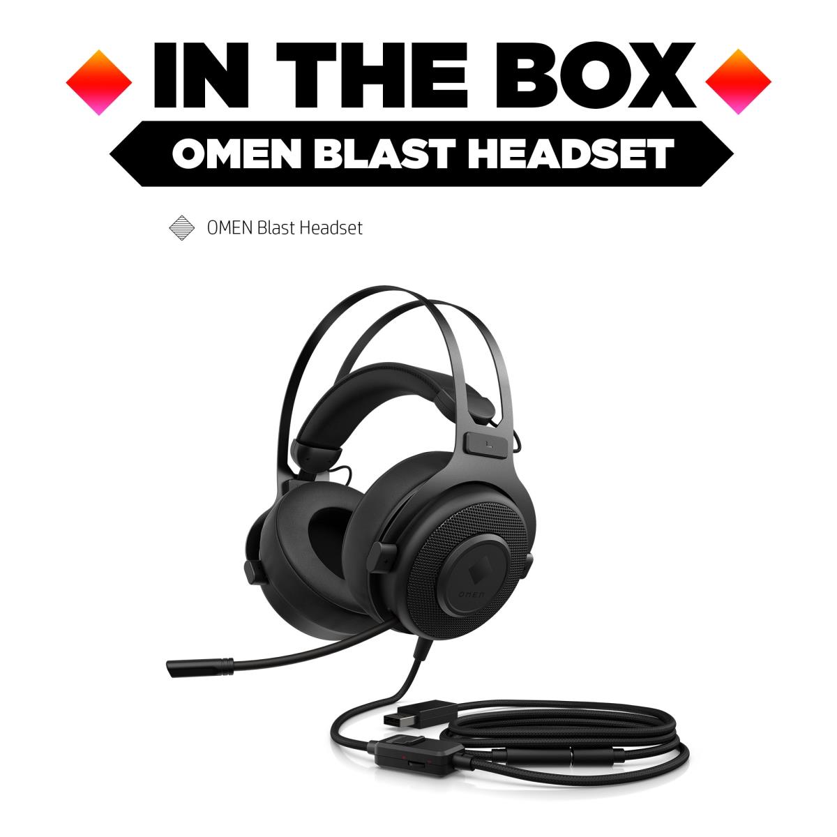 Headset OMEN Blast Gaming - Stereo - USB - Black