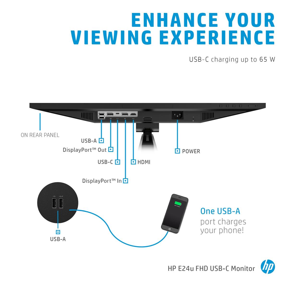 Desktop USB-C Monitor - E24u G4 - 24in - 1920x1080 (FHD) - IPS
