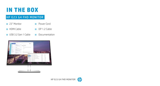 Desktop Monitor - E23 G4 - 23in - 1920x1080 (FHD) - IPS