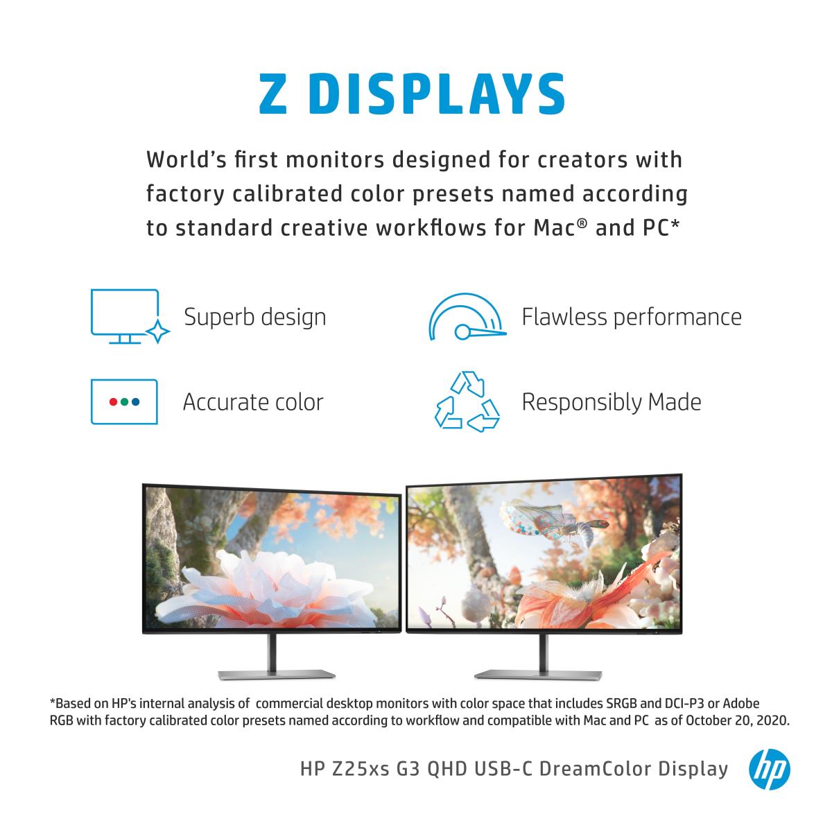 Desktop USB-C Monitor - DreamColor Z25xs G3 - 25in - 2560x1440 (QHD)