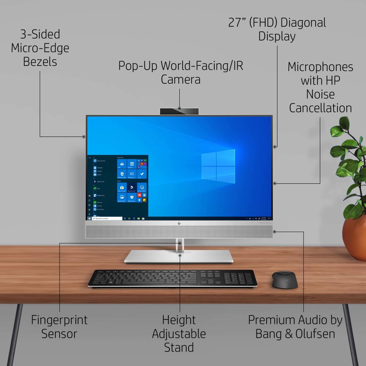 EliteOne 800 G6 AiO - 27in - i5 10500 - 16GB RAM - 512GB SSD - Win10 Pro - Azerty Belgian