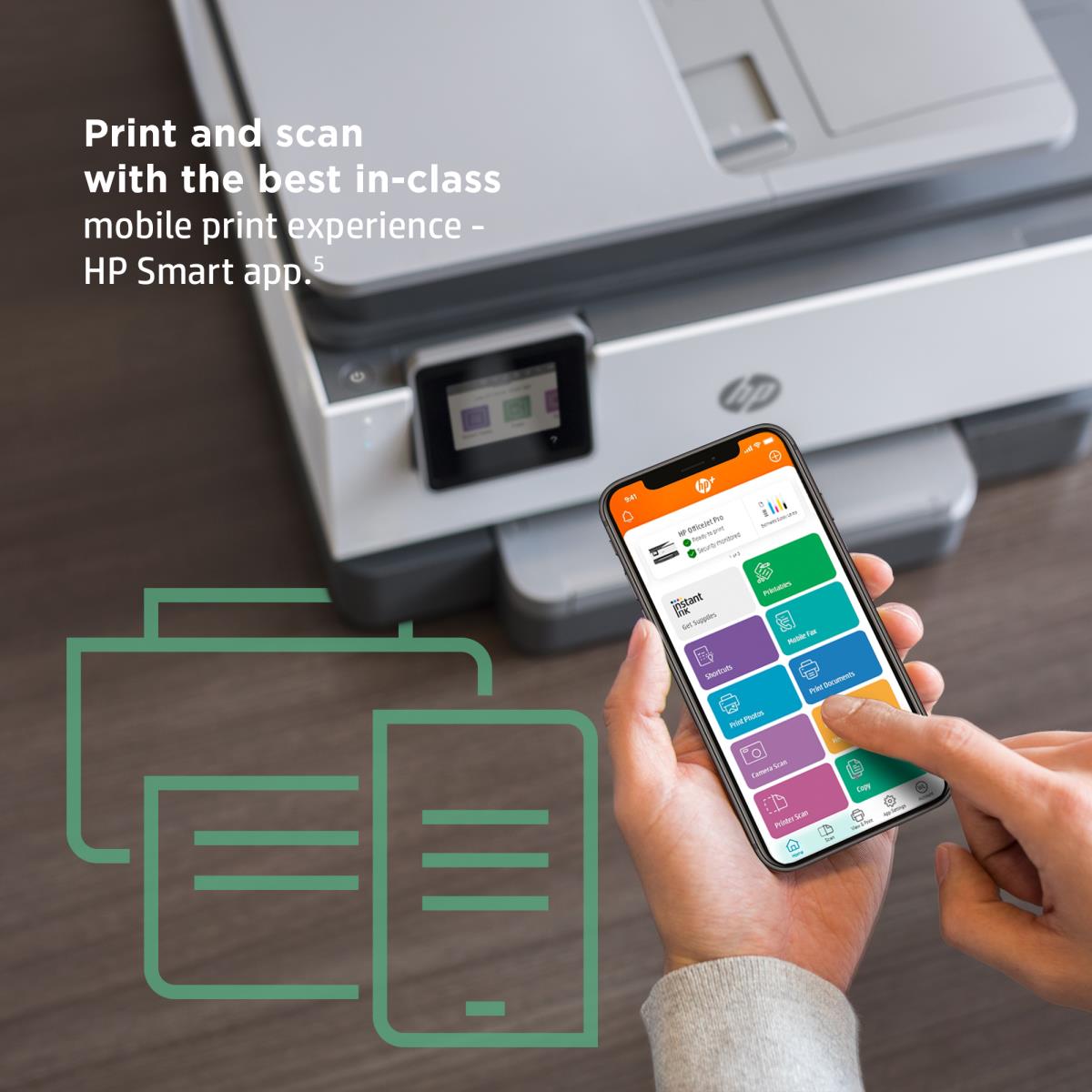 OfficeJet Pro 9012e - Color All-in-One Printer - Inkjet - A4 - USB / Ethernet / Wi-Fi