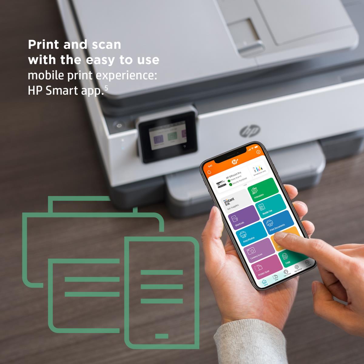 OfficeJet Pro 9012e - Color All-in-One Printer - Inkjet - A4 - USB / Ethernet / Wi-Fi