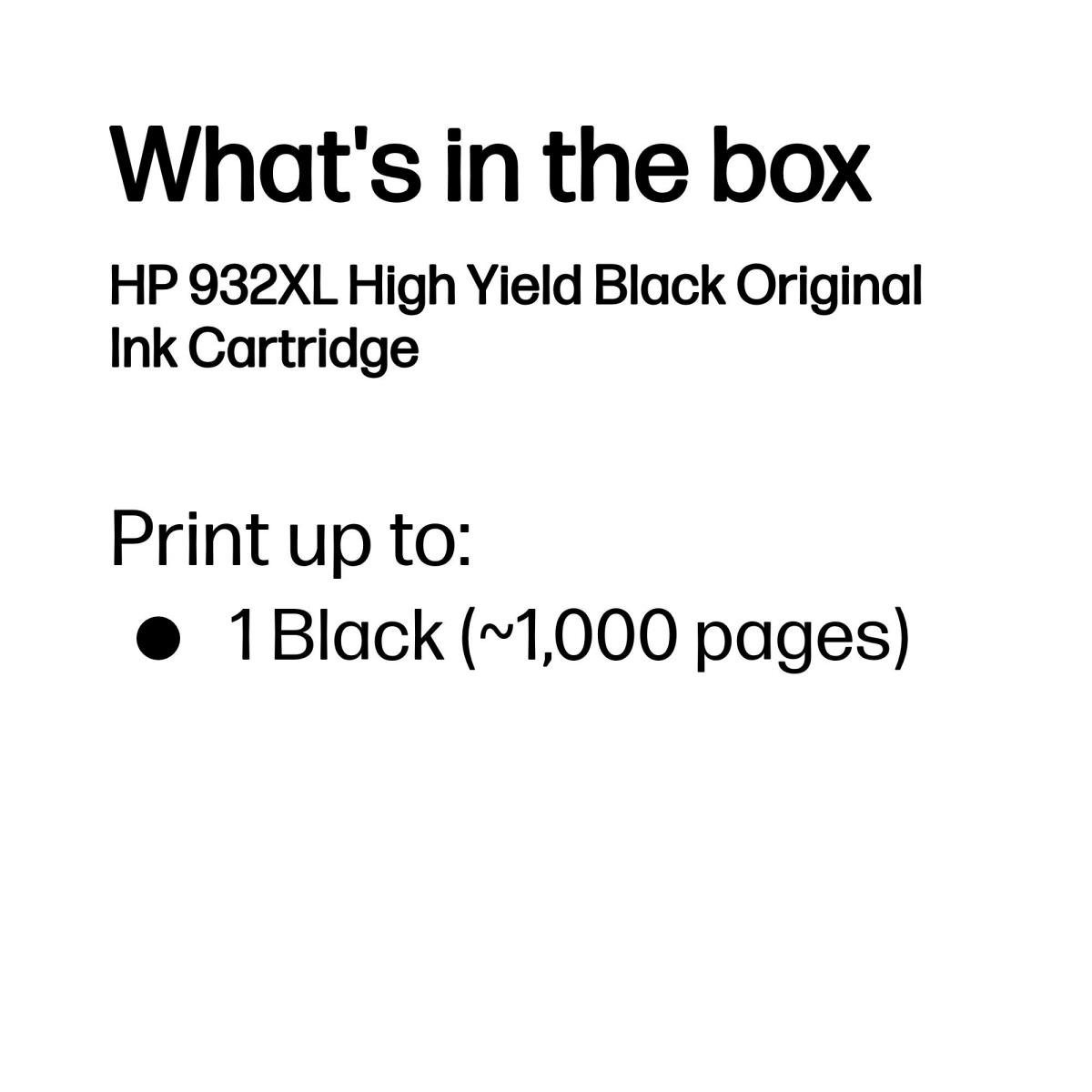 Ink Cartridge - No 932xl - 1k Pages - Black - Blister