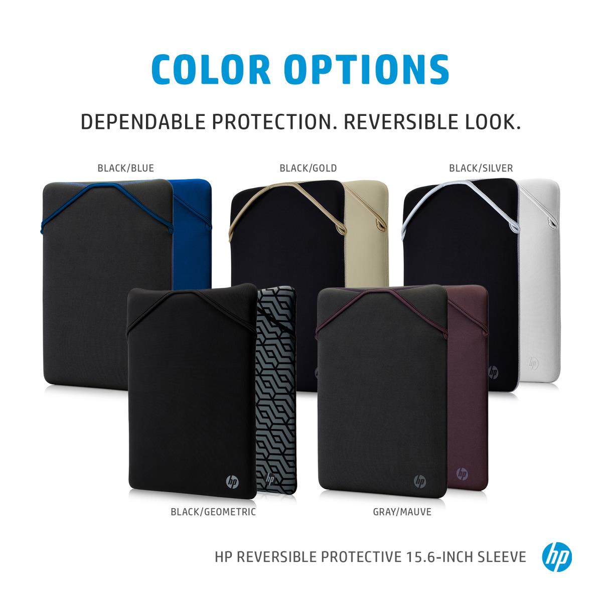 Reversible Protective - 15.6in Notebook Sleeve - Blue