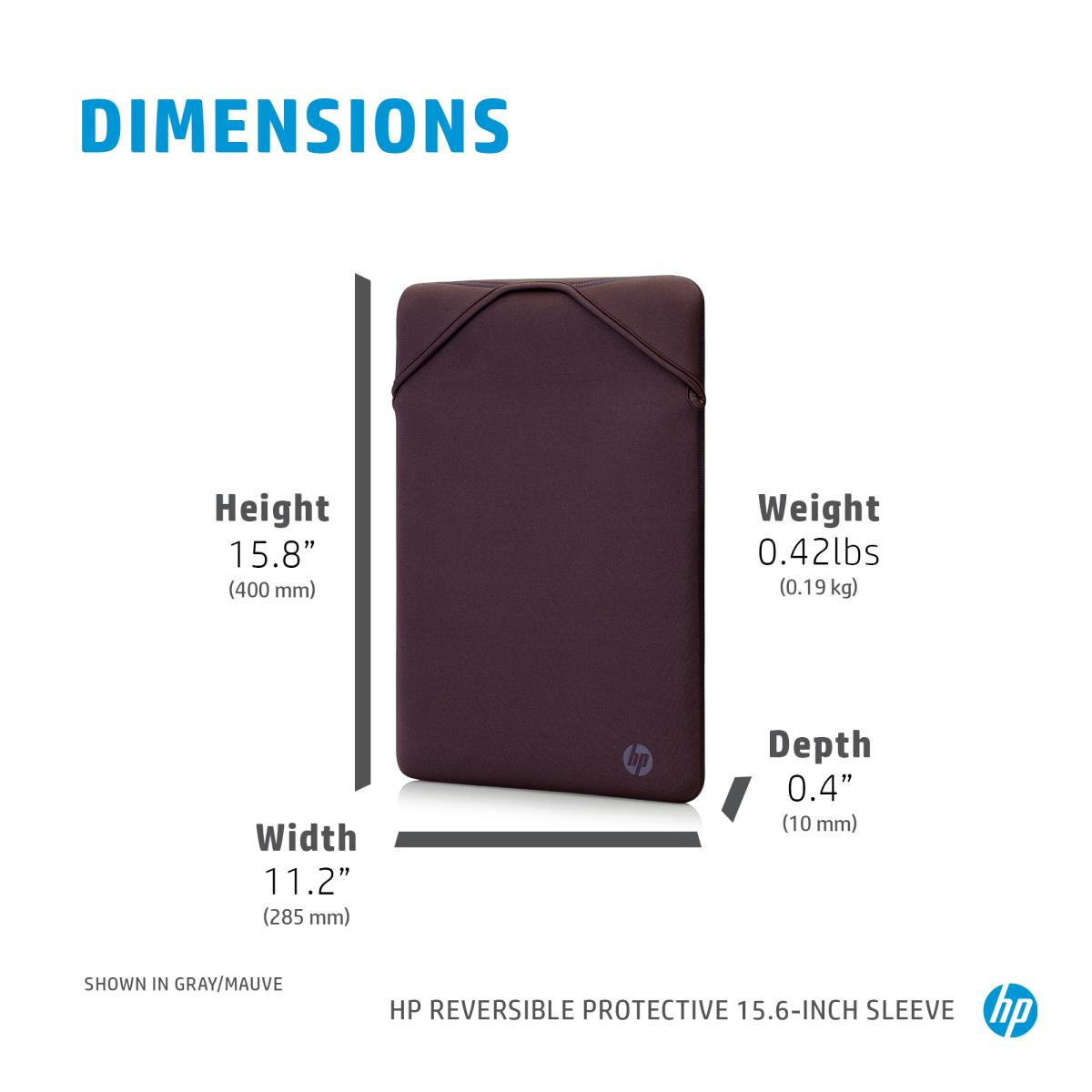 Reversible Protective - 15.6in Notebook Sleeve - Blue