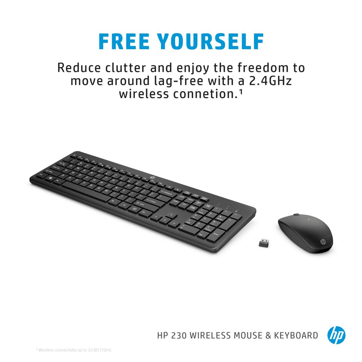Wireless Keyboard and Mouse 230 Combo - Black - Qwerty UK