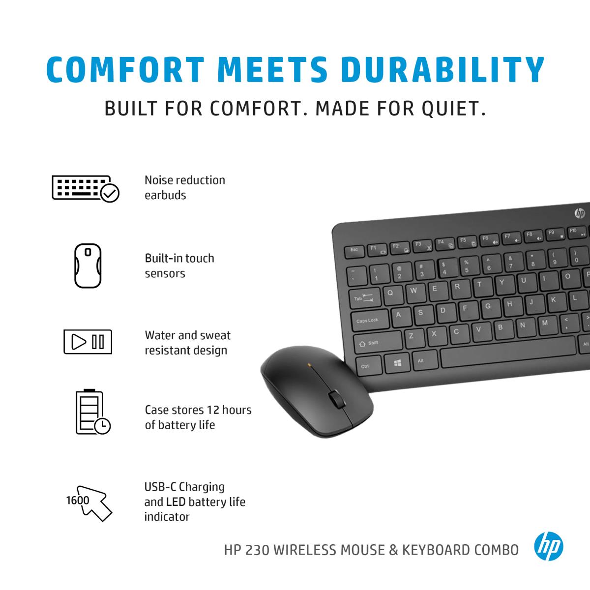 Wireless Keyboard and Mouse 230 Combo - Black - Qwerty UK