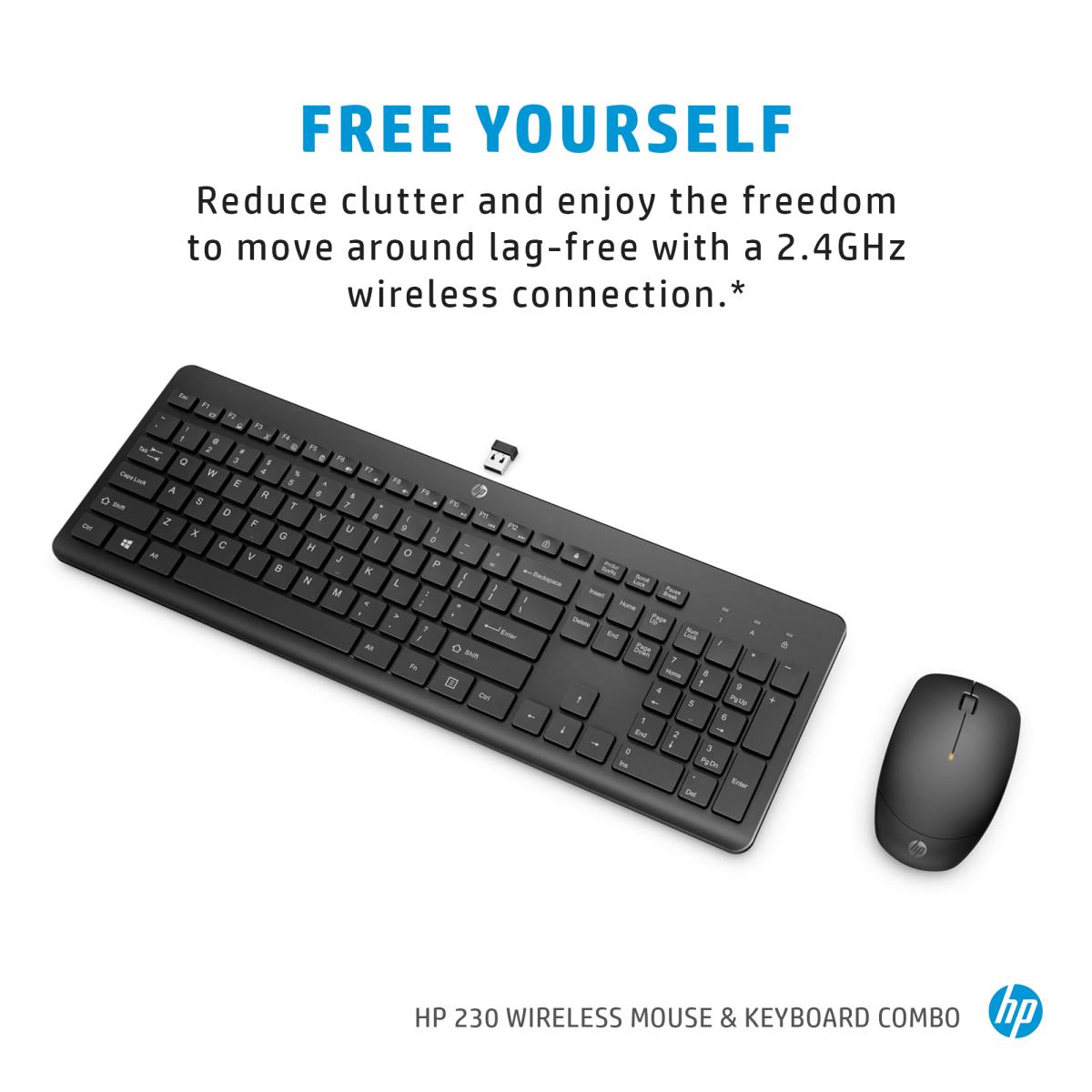 Wireless Keyboard and Mouse 230 Combo - Black - Qwerty UK