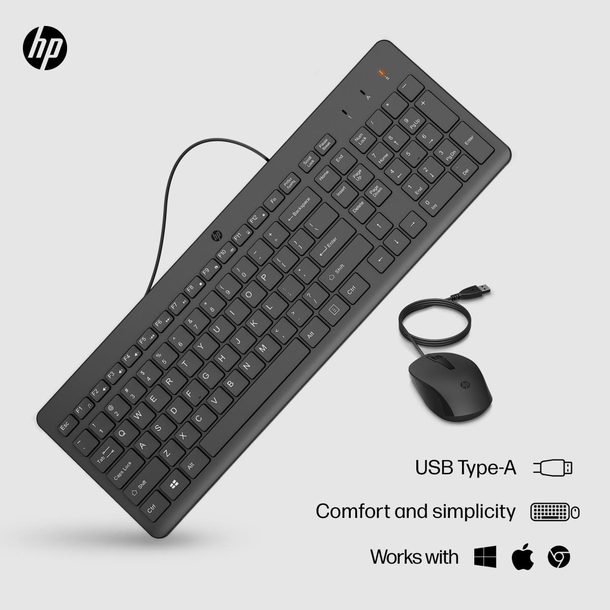 Wired Keyboard and Mouse 150 - Qwerty Int'l