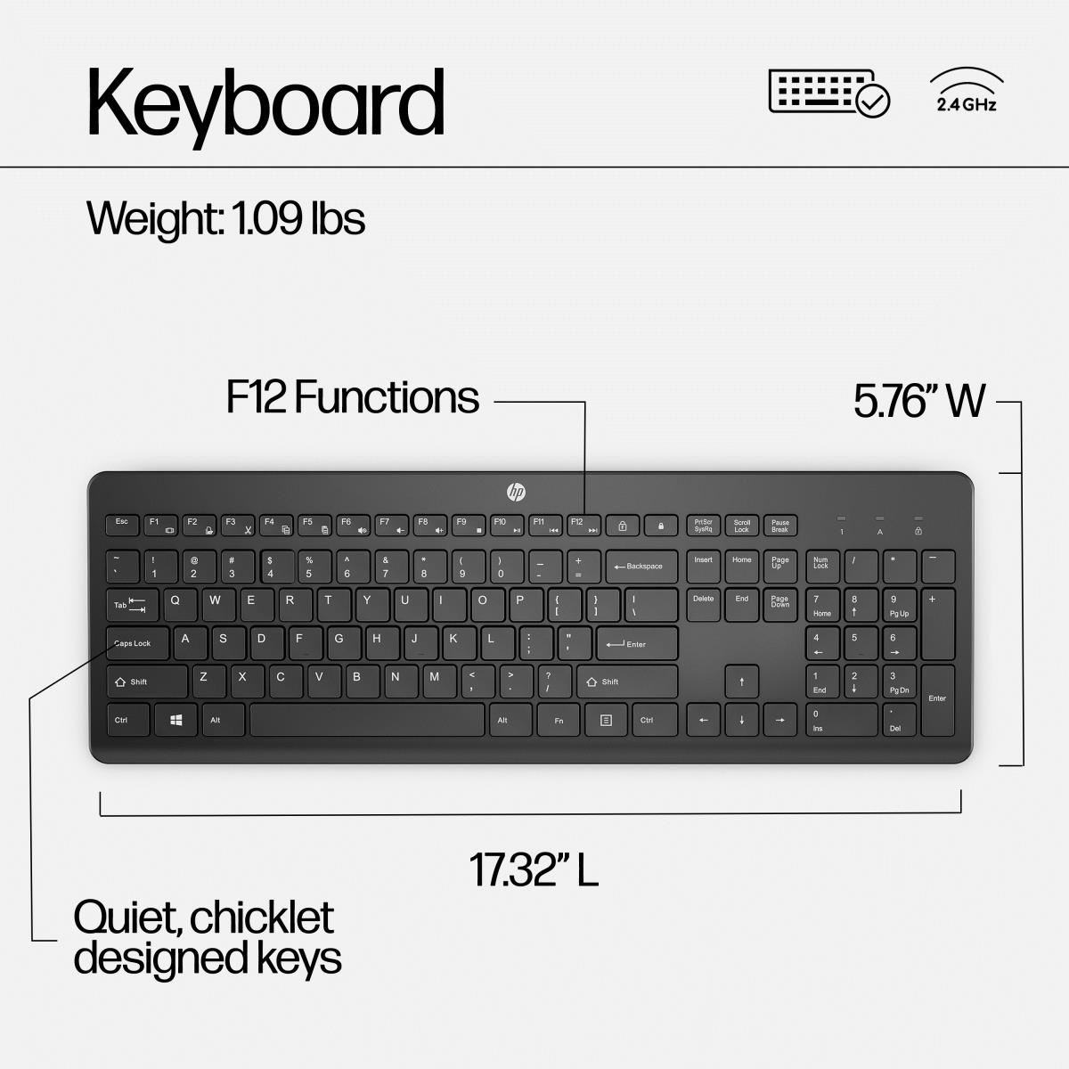 Wireless Keyboard and Mouse 230 Combo - Black - Azerty Belgian