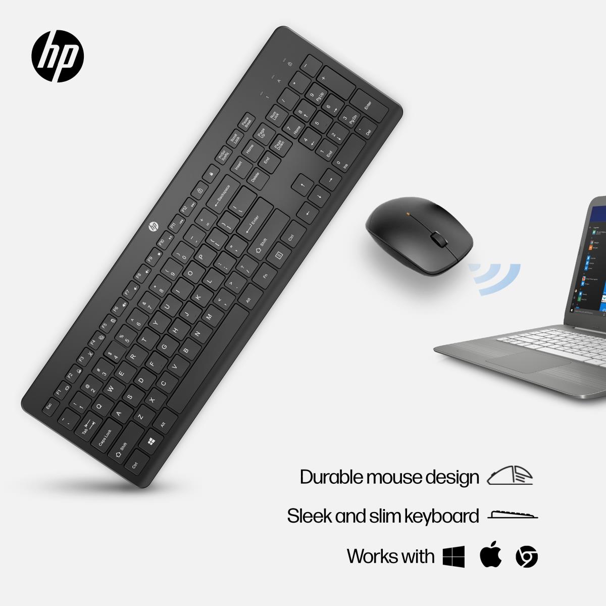 Wireless Keyboard and Mouse 230 Combo - Black - Azerty Belgian