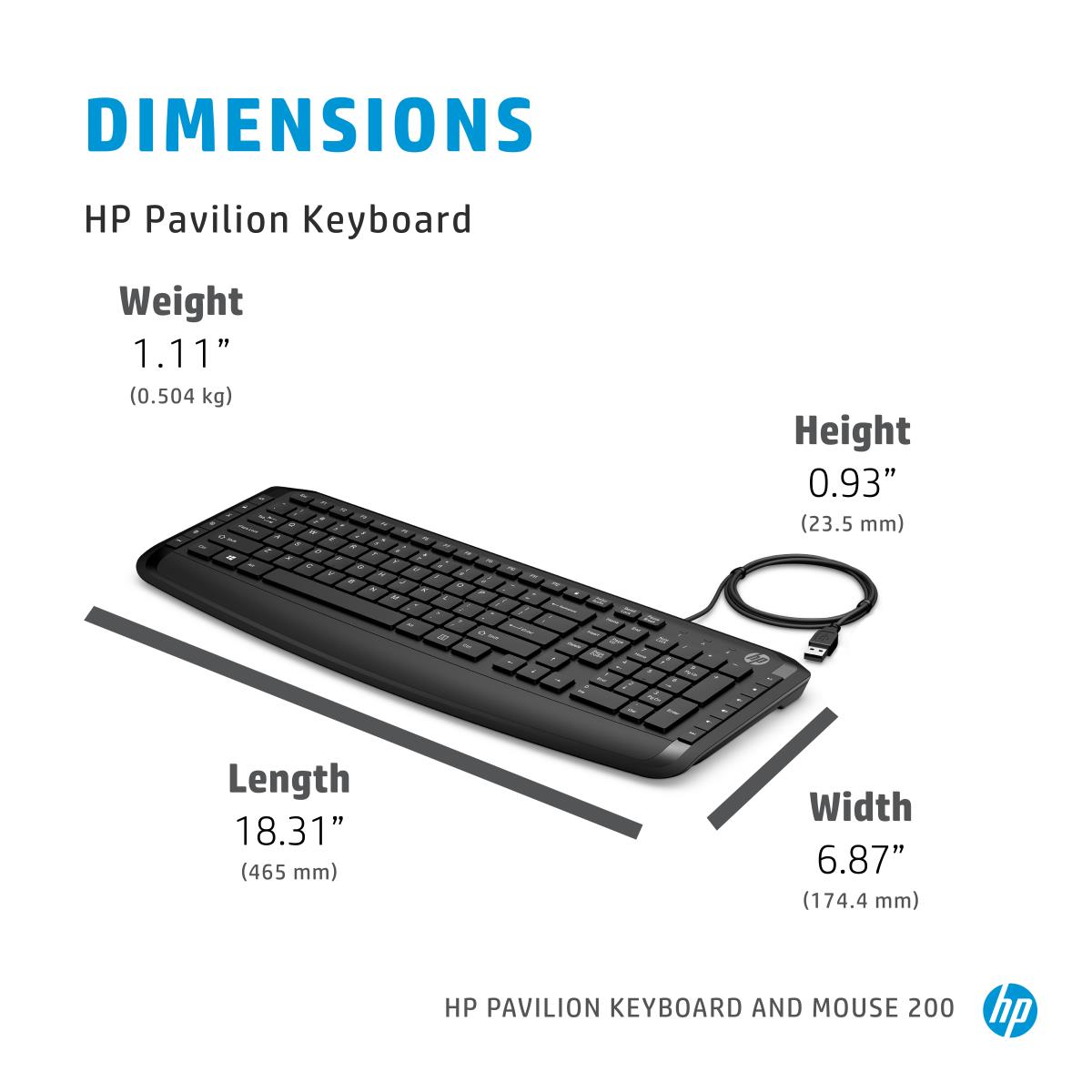 Pavilion Keyboard and Mouse 200 - Azerty Belgian