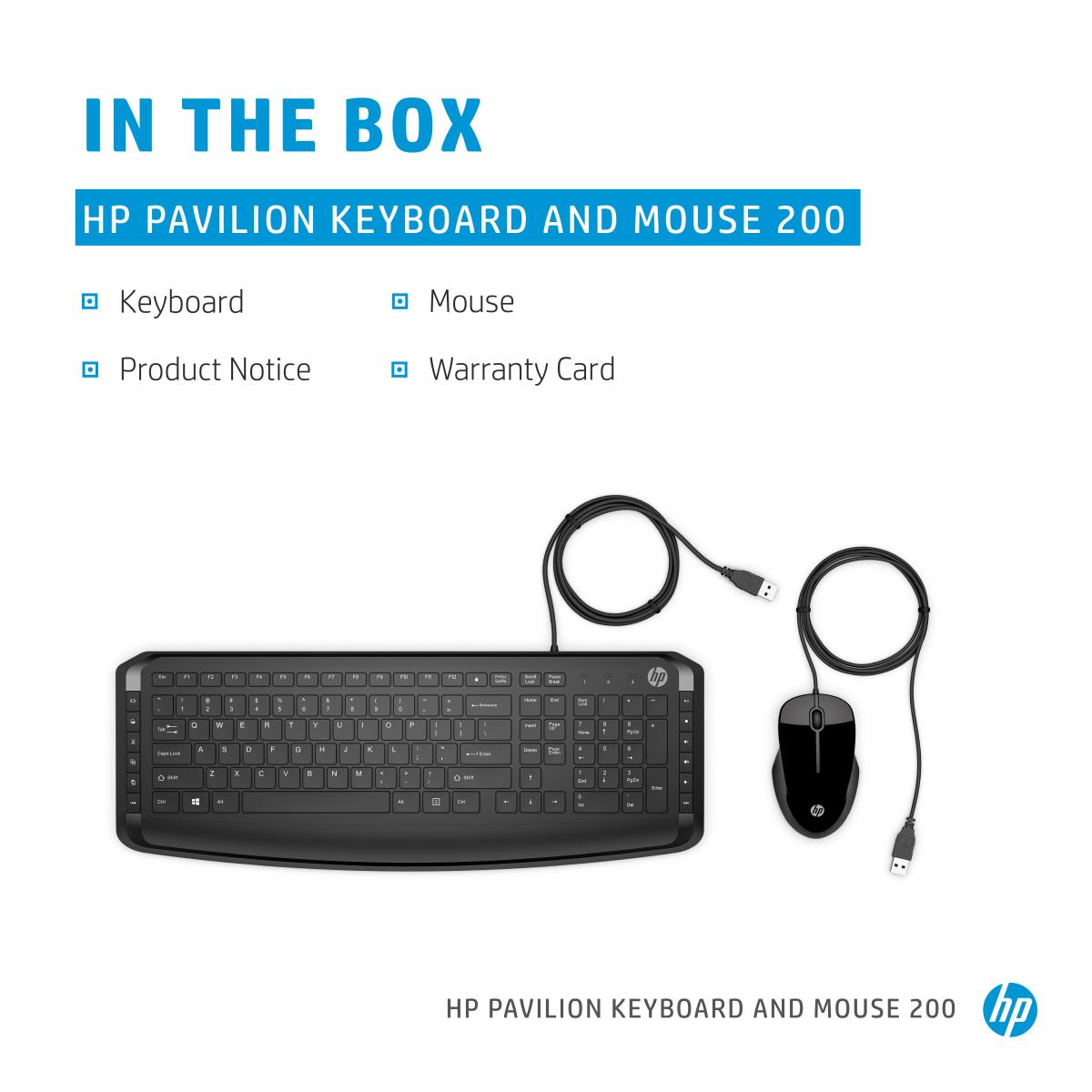 Pavilion Keyboard and Mouse 200 - Azerty Belgian