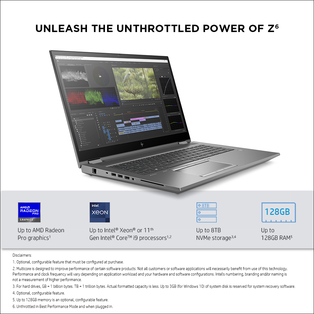 ZBook Fury 17 G8 - 17.3in - i7 11800H - 16GB RAM - 512GB SSD - Win10 Pro - Azerty Belgian
