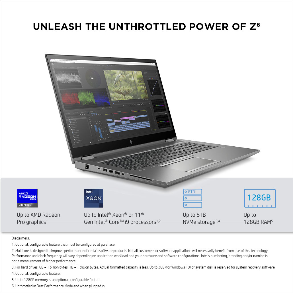 ZBook Fury 17 G8 - 17.3in - i7 11800H - 16GB RAM - 512GB SSD - Win10 Pro - Azerty Belgian