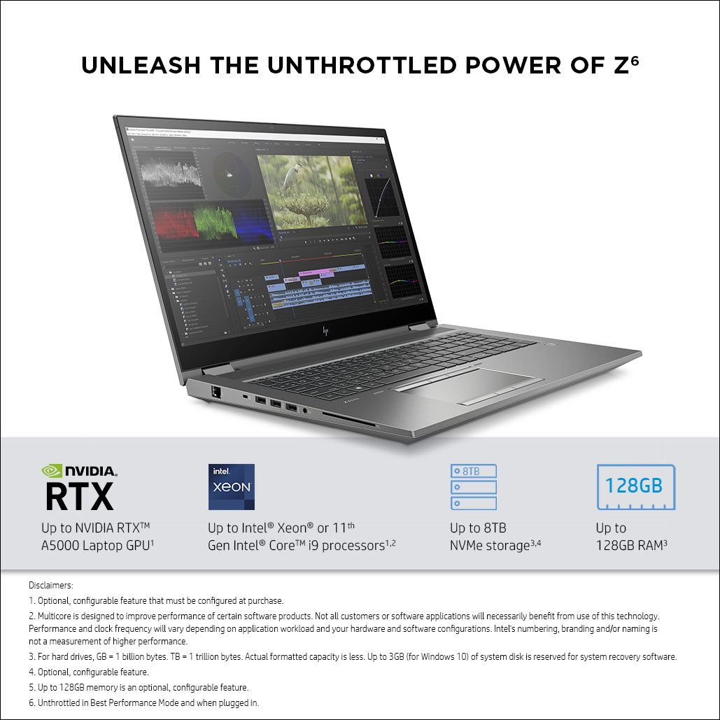 ZBook Fury 17 G8 - 17.3in - i7 11800H - 16GB RAM - 512GB SSD - Win10 Pro - Azerty Belgian