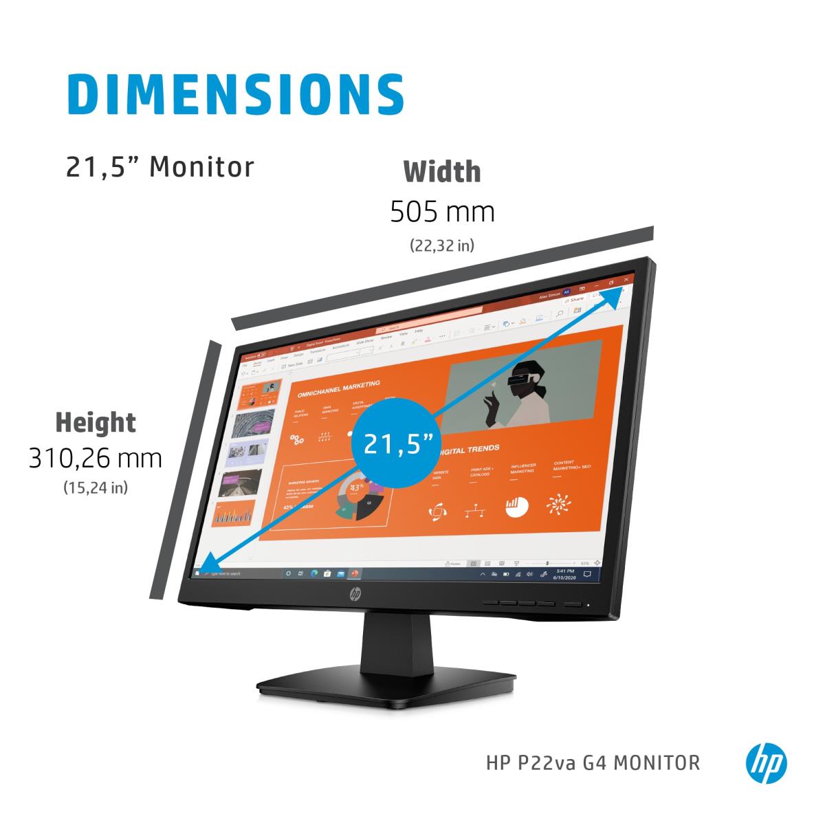 Desktop Monitor - P22va G4 - 22in - 1920x1080 (FHD)