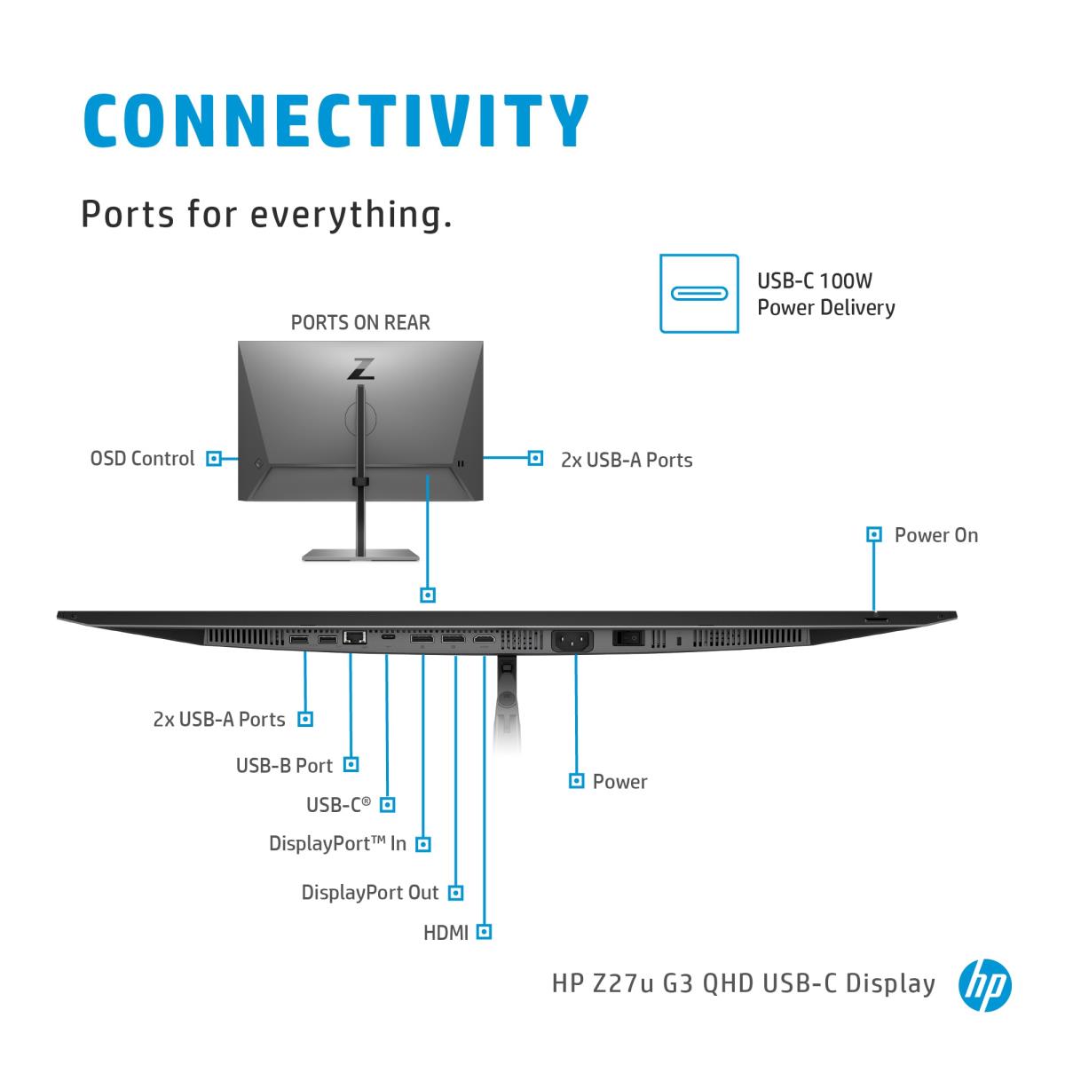 Desktop USB-C Monitor - Z27u G3 - 27in - 2560x1440 (QHD) - IPS
