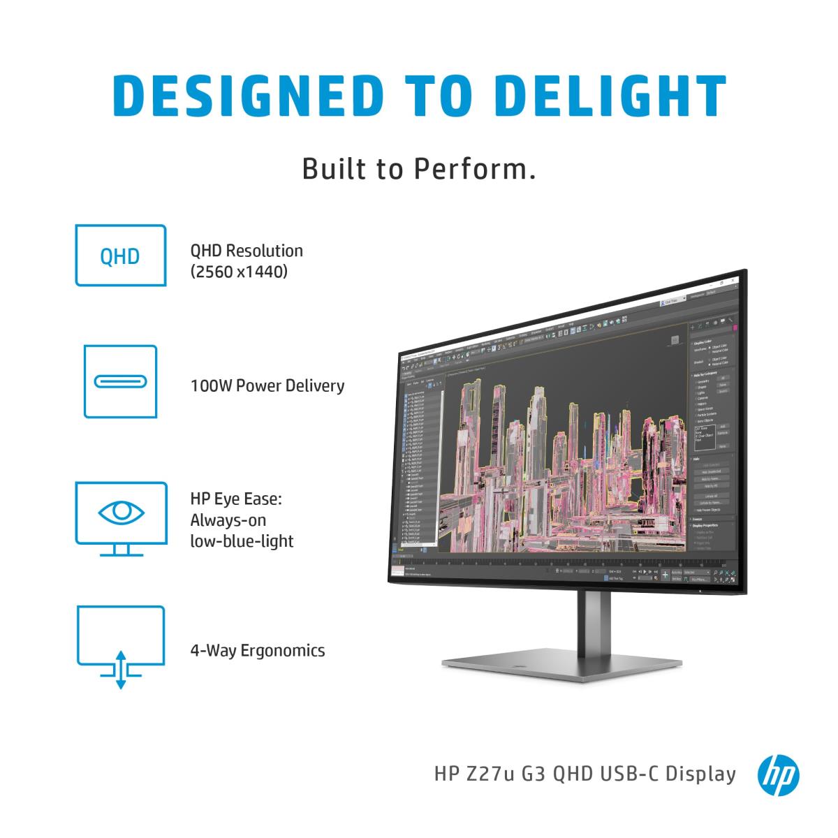 Desktop USB-C Monitor - Z27u G3 - 27in - 2560x1440 (QHD) - IPS