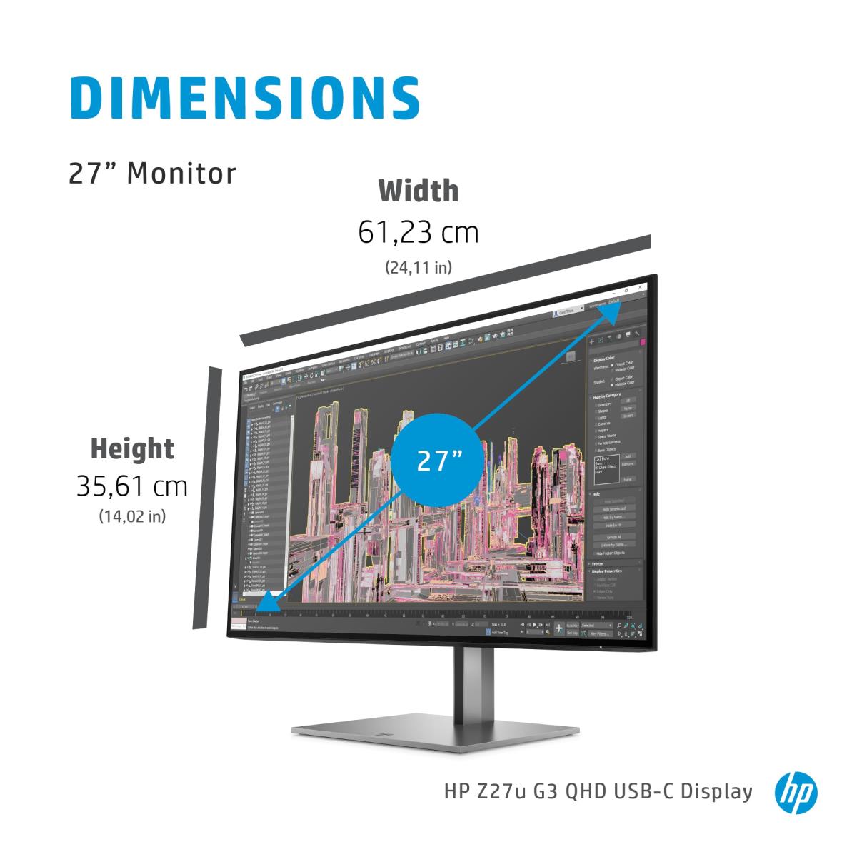 Desktop USB-C Monitor - Z27u G3 - 27in - 2560x1440 (QHD) - IPS