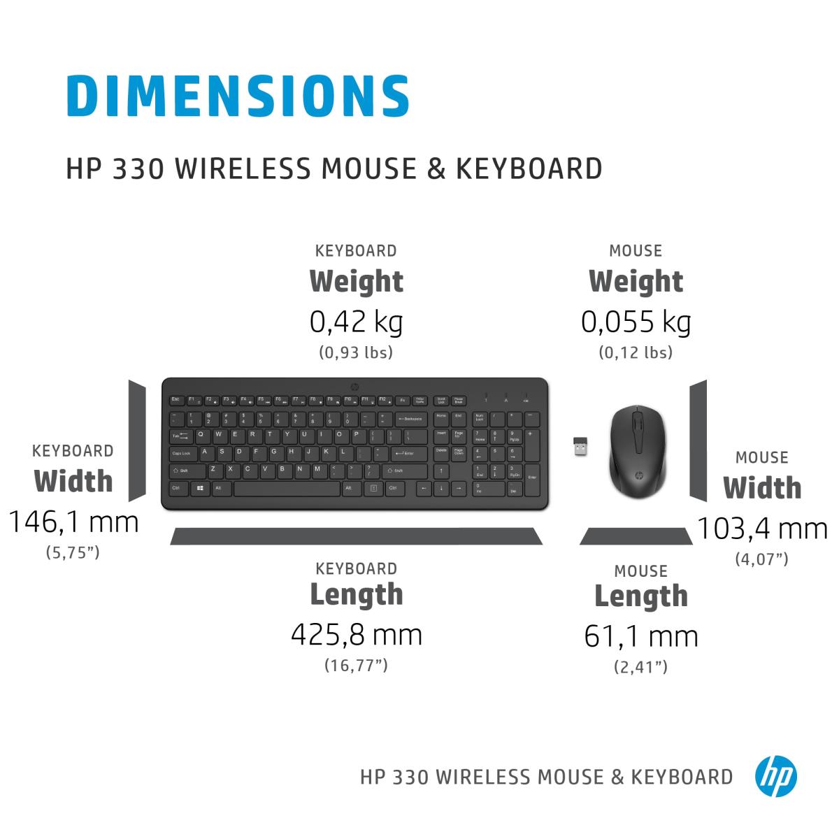 Wireless Keyboard and Mouse 330 - Qwerty Int''l