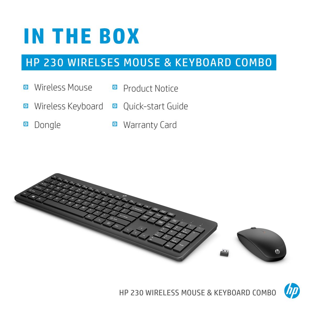 Wireless Keyboard and Mouse 230 Combo - White - Azerty Belgian