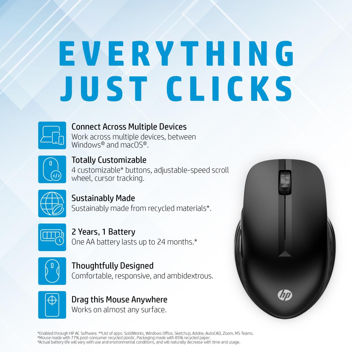 Wireless Multi-Device Mouse - 430 - Black