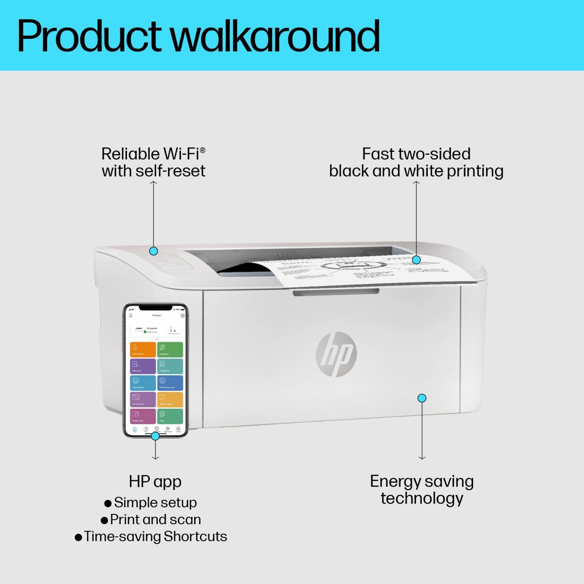 LaserJet M110w - Printer - Laser - A4 - USB / Wi-Fi