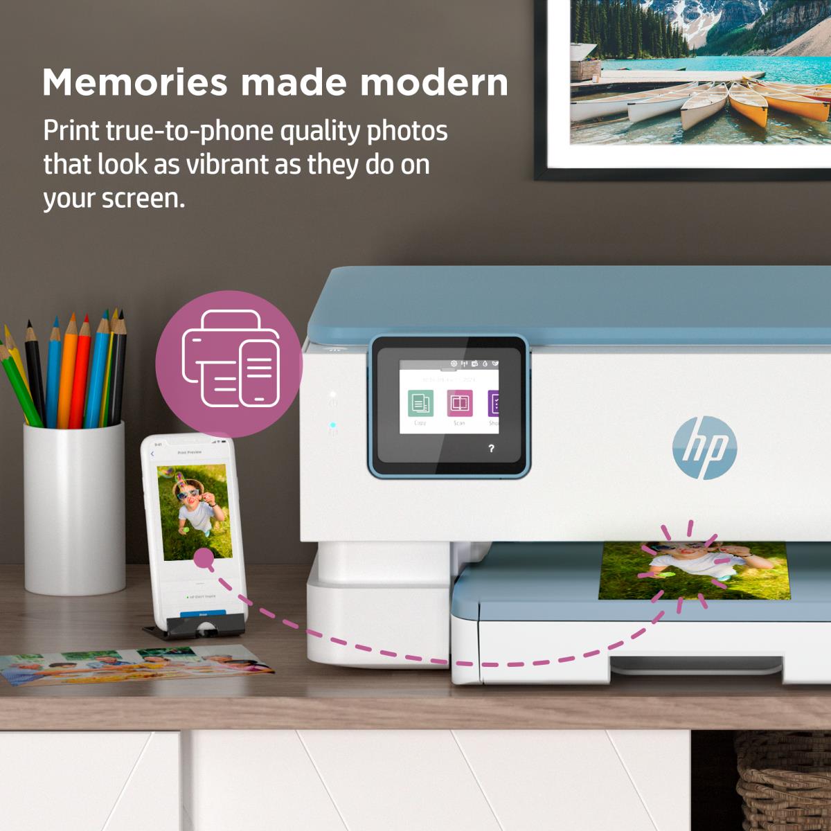 Envy Inspire 7221e - Color All-in-One Printer - Inkjet - A4 - USB /  Wi-Fi
