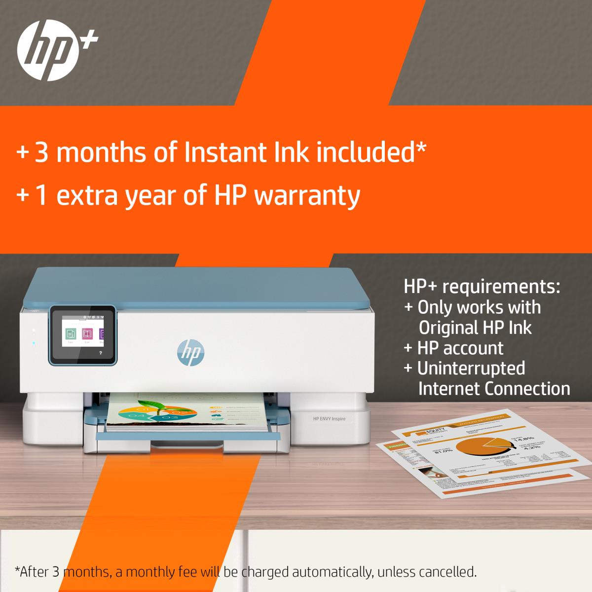 Envy Inspire 7221e - Color All-in-One Printer - Inkjet - A4 - USB /  Wi-Fi