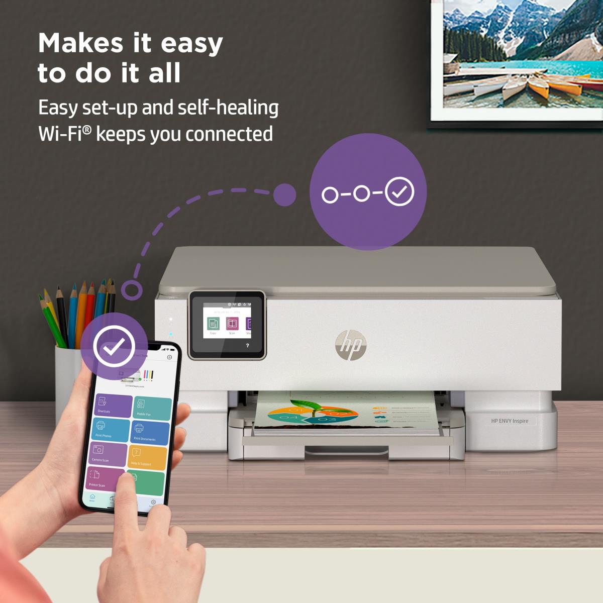 ENVY Inspire 7224e - Color All-in-One Printer - Inkjet - A4 - USB /  Wi-Fi
