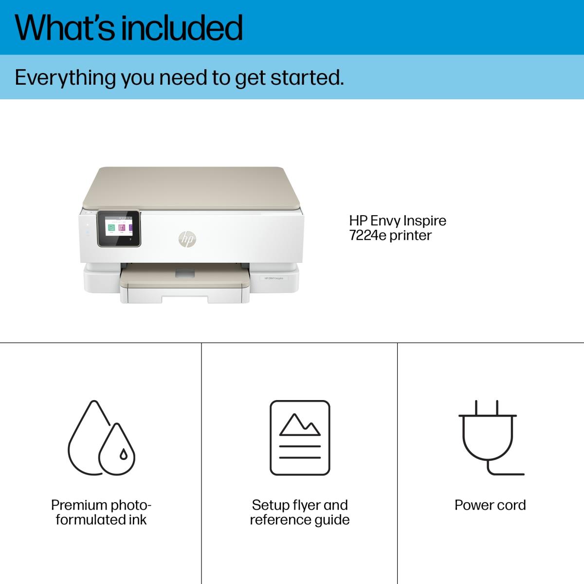 ENVY Inspire 7224e - Color All-in-One Printer - Inkjet - A4 - USB /  Wi-Fi