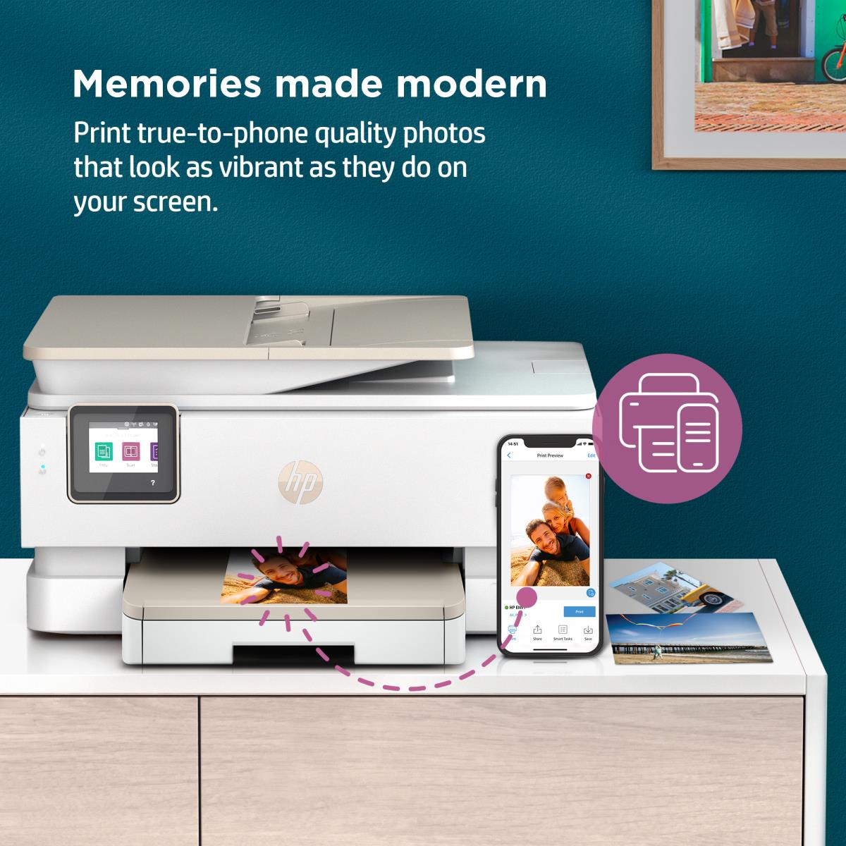 Envy Inspire 7920e - Color All-in-One Printer - Inkjet - A4 - USB /  Wi-Fi