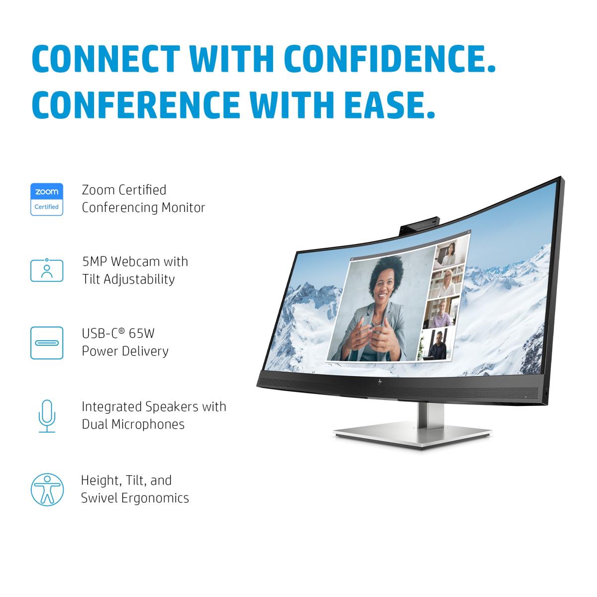 Conferencing Curved USB-C Monitor - E34m G4 - 34in - 3440x1440 (WQHD)