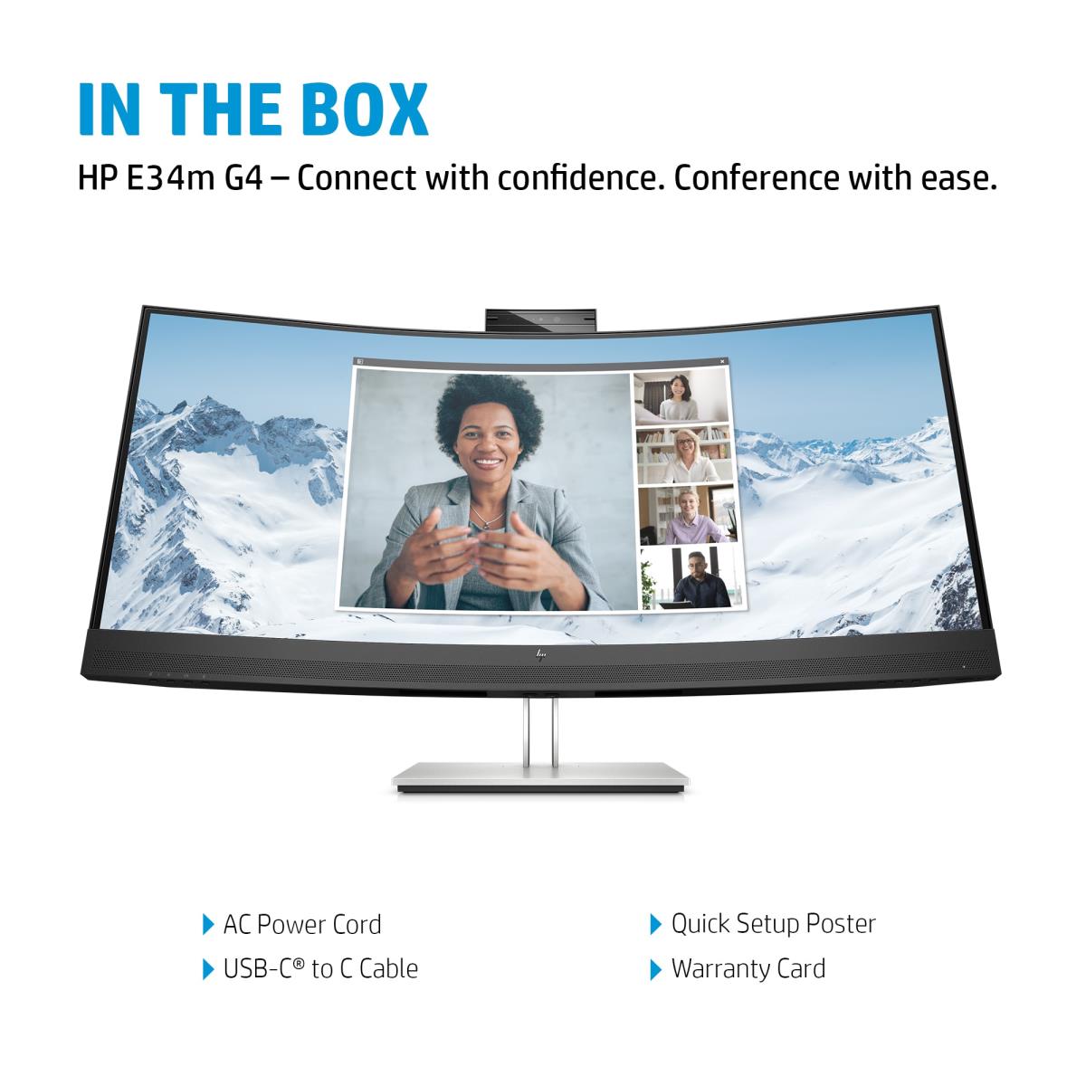 Conferencing Curved USB-C Monitor - E34m G4 - 34in - 3440x1440 (WQHD)